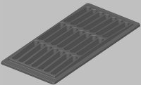 (image for) Cast iron grate 235x530mm