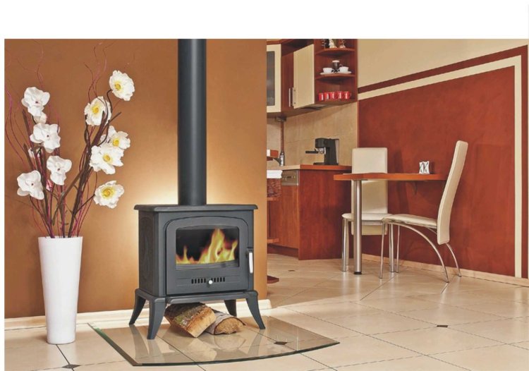 (image for) Cast iron fireplace Agnes 5kW black - Click Image to Close
