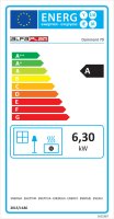 (pilt) Puupliit Alfa 70 klaasuksega must vasakukäeline 7kW