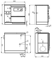 (image for) Centralheating cooker Alfa Term 20 brown lefthanded 23kW