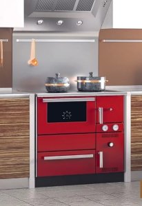 (image for) Central heating cooker Alfa Term 20 red left 23kW