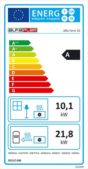 Keskküttepliit Alfa Term 35 punane vasak 32kW