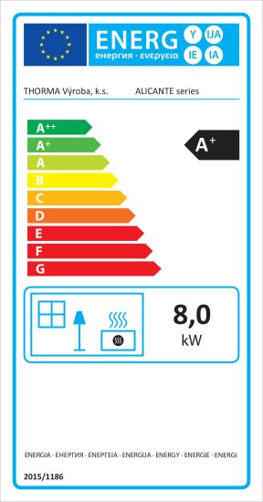 Salvestav kamin Alicante Forest 8kW