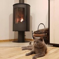 (image for) Fireplace Andorra black on a leg 8kW
