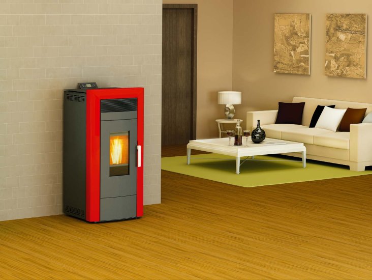 (image for) Centralheating pellet stove Commo beige 21kW - Click Image to Close