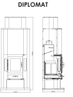 (pilt) Kamin Diplomat roostevaba/must 14kW