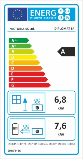 Lisapildid Veesärgiga kamin Diplomat roostevaba/must 14kW kohta