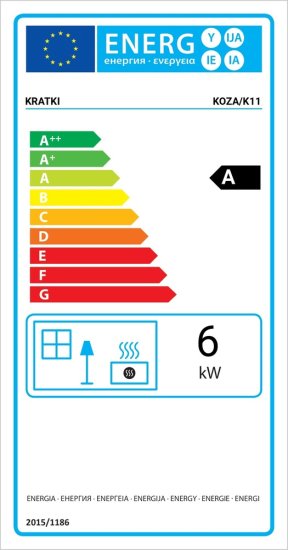 Valurautatakka K11 6kW musta