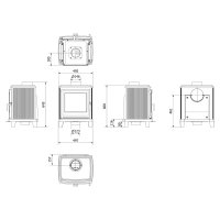 (image for) Cast iron fireplace K11 6kW black