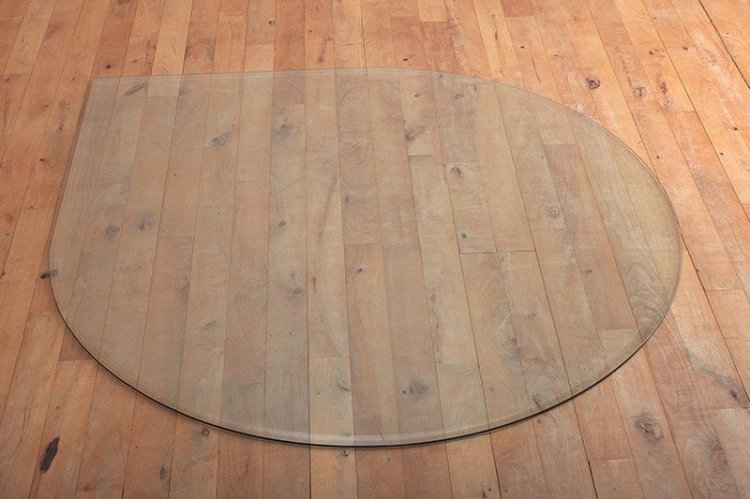 Safety glass for floor tear-shaped 1100x1100mm