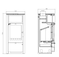 (pilt) Kamin Marinela keraamikaga elevandiluu 7kW