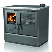 (image for) Woodburning cooker North Eco black righthanded 9kW