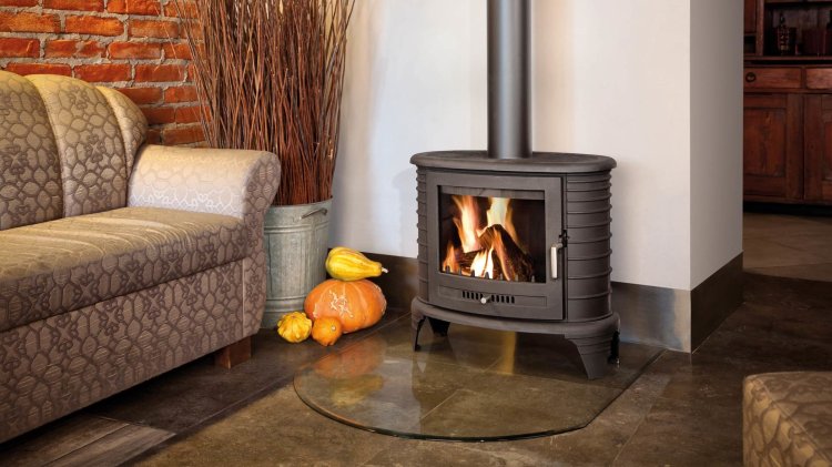 Cast iron fireplace Oval 9kW black