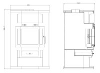(image for) Fireplace suitable for corner Panorama black 9kW