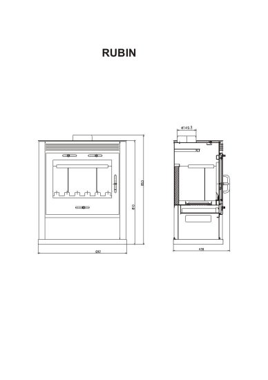 Lisapildid Kamin Rubin punane 13kW kohta