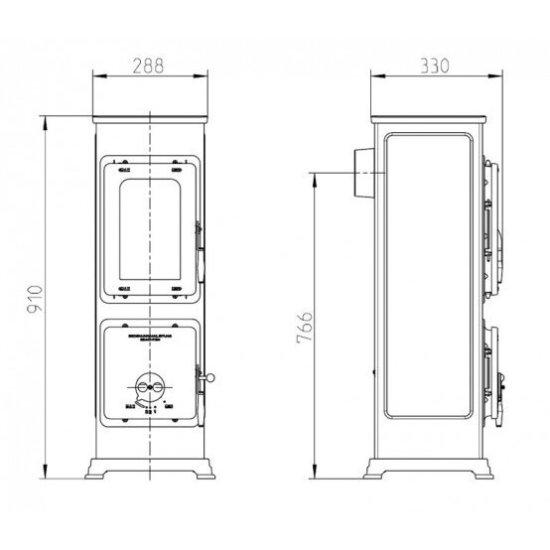 (image for) Sissi Basic with glass door 5KW - Click Image to Close