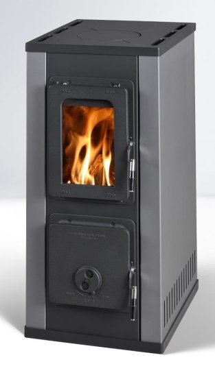 (image for) Tile stove Sissi Maxi black-grey 7kW