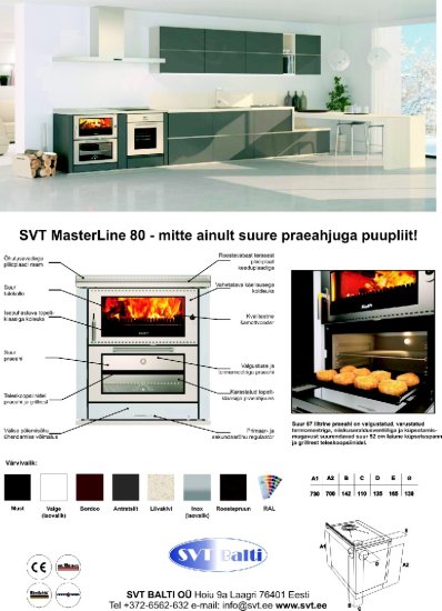 (image for) Woodburning cooker MasterLine 80 white 8kW - Click Image to Close