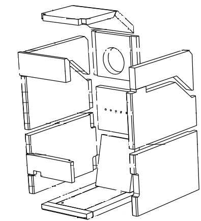 (image for) Firechamber brick set for Sissi Maxi